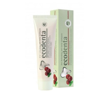 BIOARP ECODENTA - odświeżająca pasta zębów – ochrona przed nalotem -ekstrakt żurawiny, olejek miętowy 100 ml   